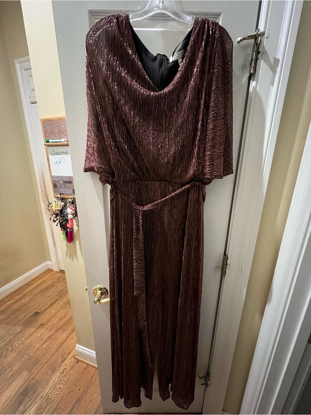 Sparkly Bronze/copper colored jumpsuit by Chaus, new, size XL